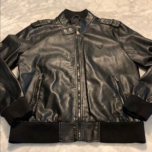Guess Faux Black Leather Jacket